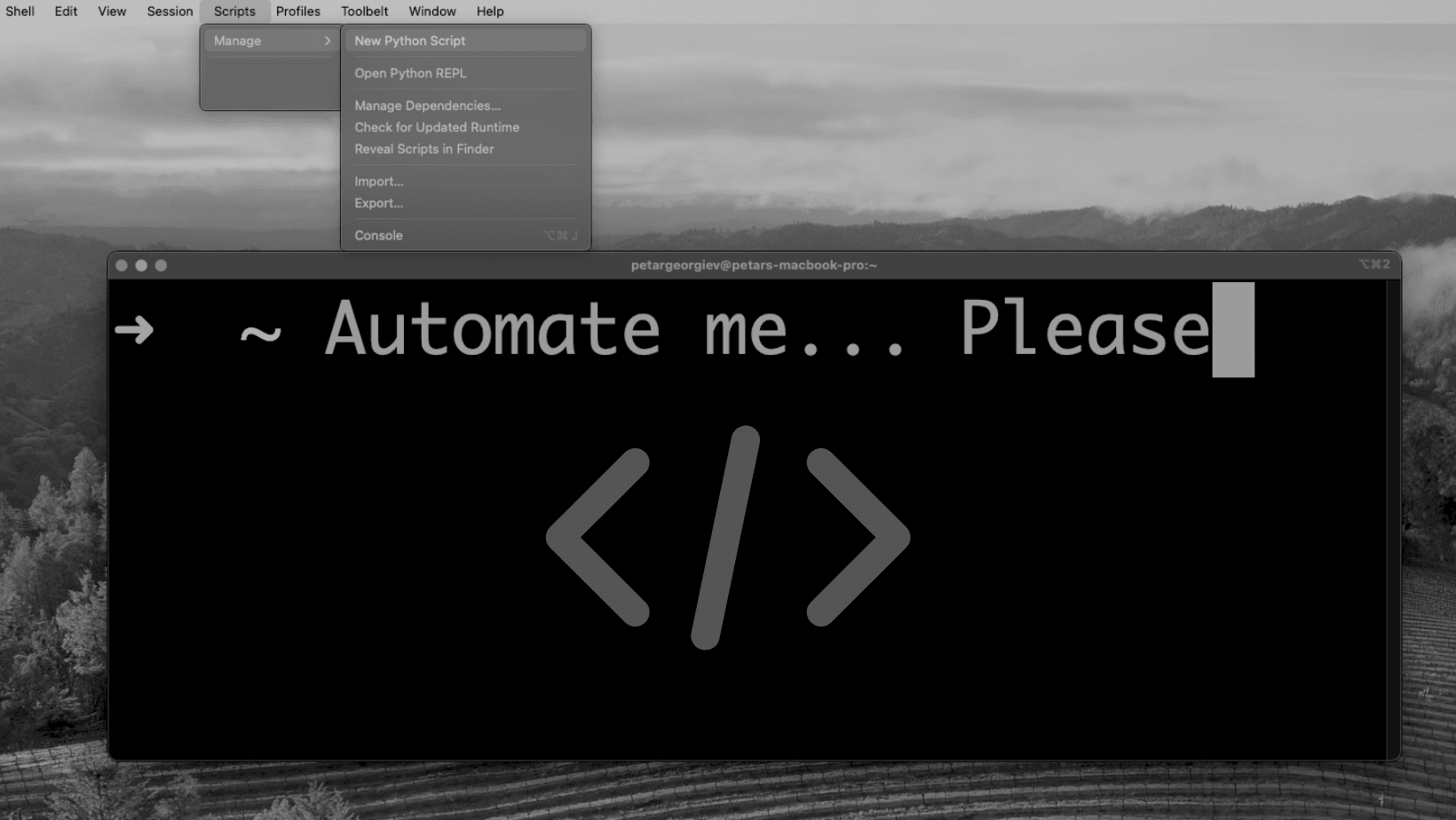 Automate Terminal iTerm2