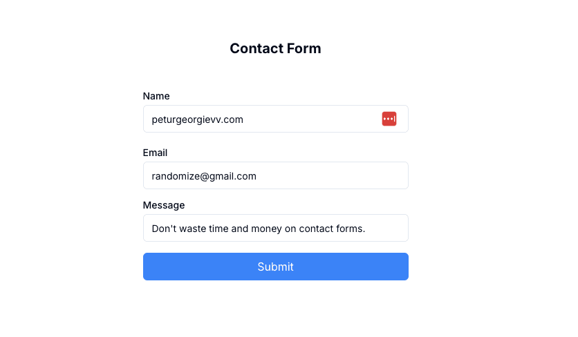 Contact Form View