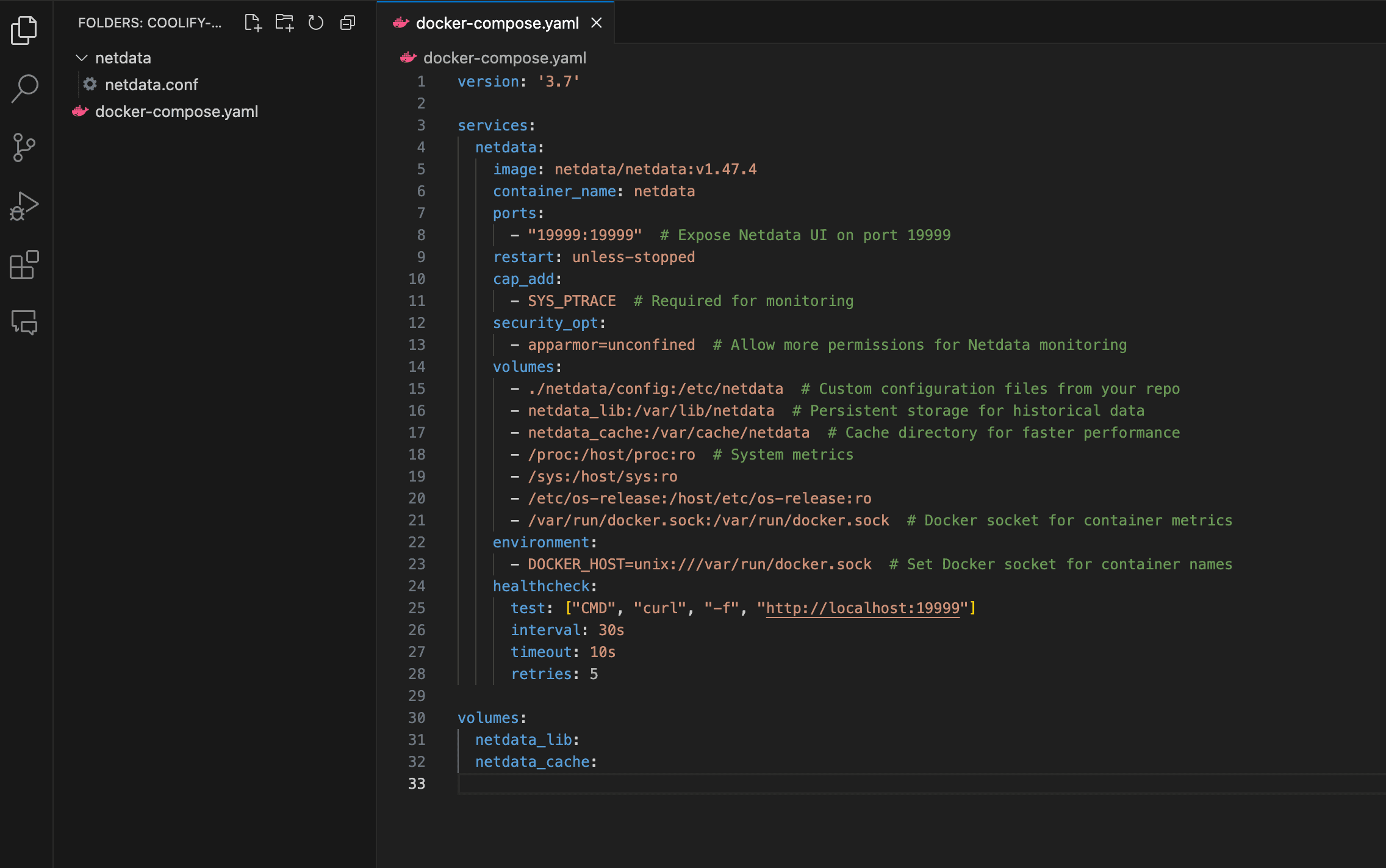 Docker Compose structure