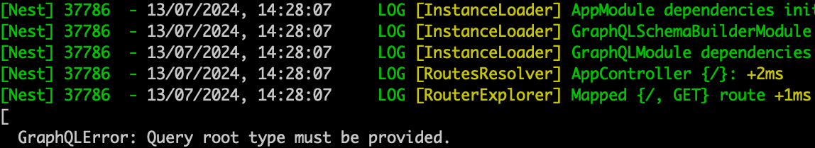 Query Type Root Error